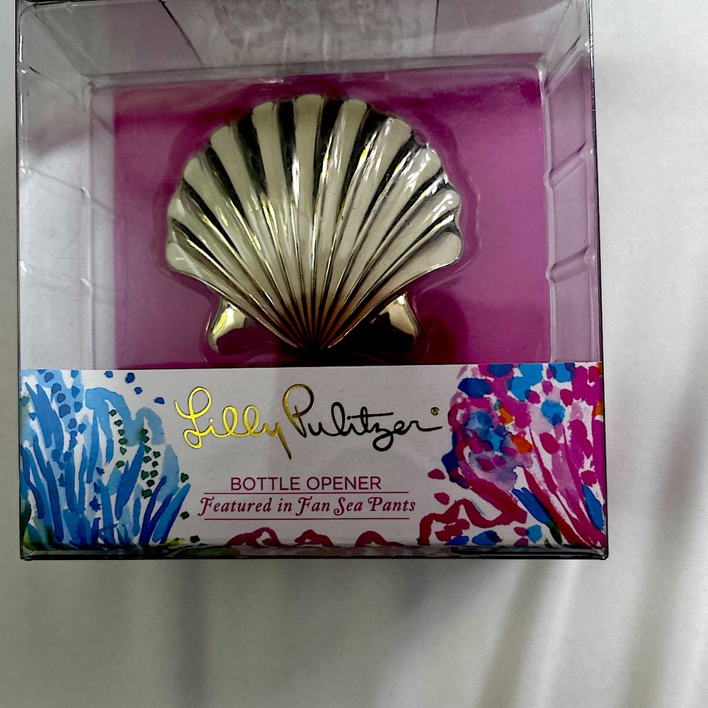 Lilly Pulitzer Silver Shell Bottle Opener